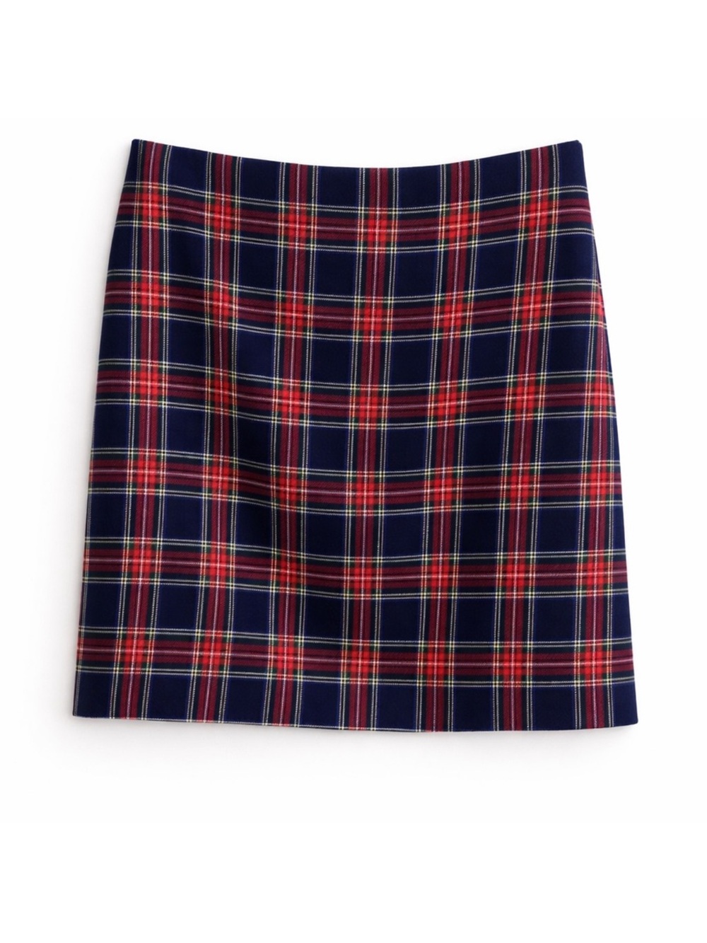 Talbots Petite Tartan Plaid Skirt Red Navy Check Size 2P
